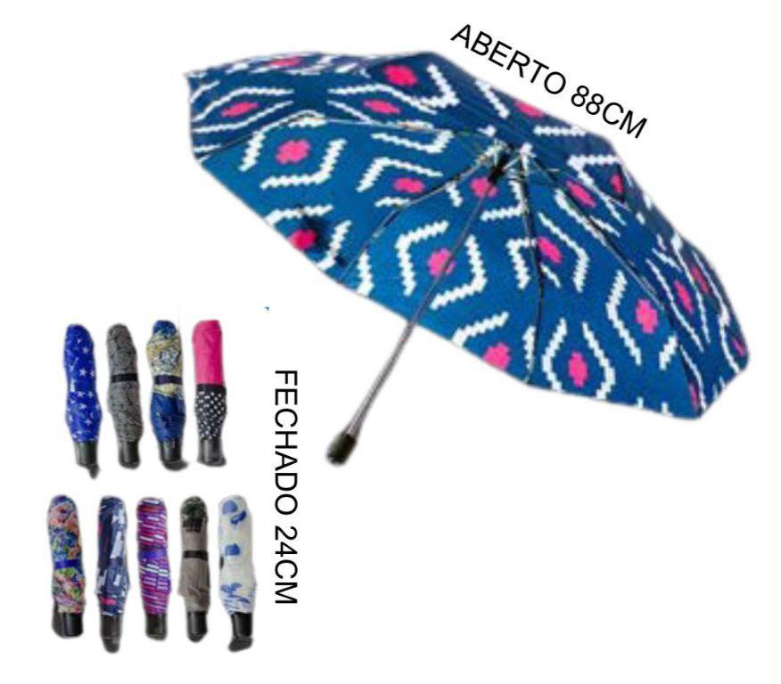 Sombrinha Colorida Compacta Resistente e Estilosa