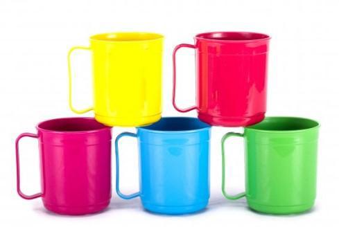 Caneca Plástica Resistente Colorida 350ml